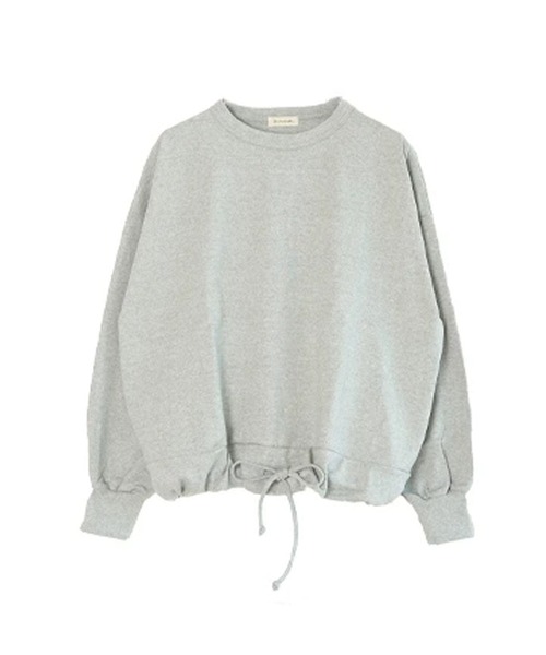 SOLAMONAT(ソラモナ)の「ペンネ天竺 モックネック裾ヒモプルオーバー(Tシャツ/カットソー・レディース・杢グレー/ヘザーチャコール/ホワイト/ブラック/カーキ/ライトピンク/グレイッシュベージュ/キナリ・FREE)」の4枚目の写真
