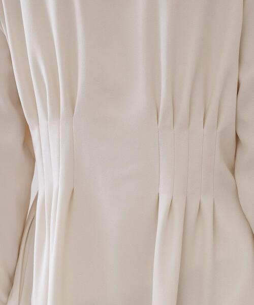 OPAQUE.CLIP（オペークドットクリップ）の「ウエストタックフィット＆フレアワンピース【洗濯機OK】（ワンピース・レディース・オフホワイト/ネイビー・38/40/42）」の19枚目の写真