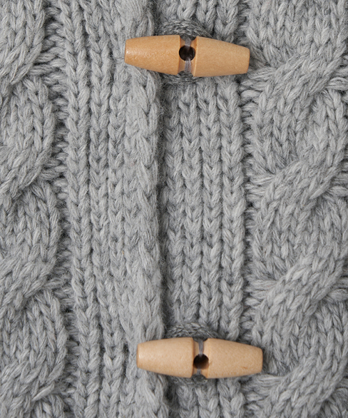 RONRON(ロンロン)の「COZY TOGGLE FISHERMAN KNIT CARDIGAN GREY(カーディガン/ボレロ・レディース・その他・FREE)」の4枚目の写真