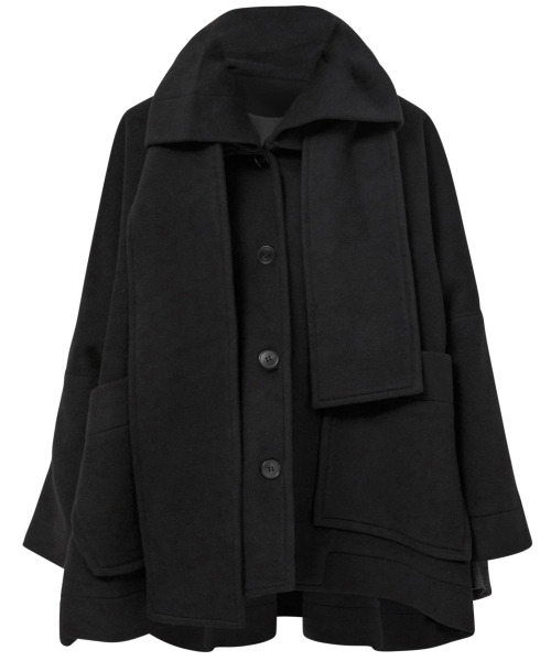 FLAREUP(フレアアップ)の「Wool Muffler Coat (FL-051_Black)(チェスターコート・レディース・ブラック・OS)」の7枚目の写真