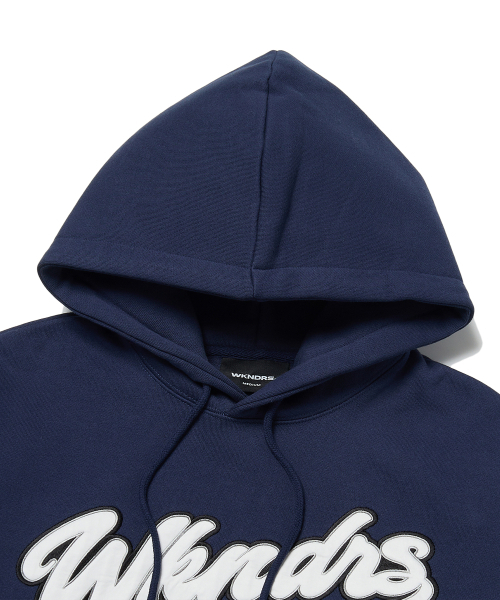 WKNDRS（ウィーキャンドース）の「BASEBALL APPLIQUE HOODIE (NAVY)（パーカー・レディース・その他・X-LARGE/MEDIUM/LARGE）」の3枚目の写真