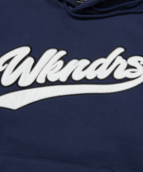 WKNDRS（ウィーキャンドース）の「BASEBALL APPLIQUE HOODIE (NAVY)（パーカー・レディース・その他・X-LARGE/MEDIUM/LARGE）」の6枚目の写真