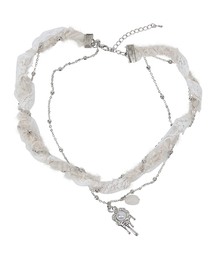 FLAREUP（フレアアップ）の「Braided Handmade Necklace (FL-730_White)（ネックレス）」
