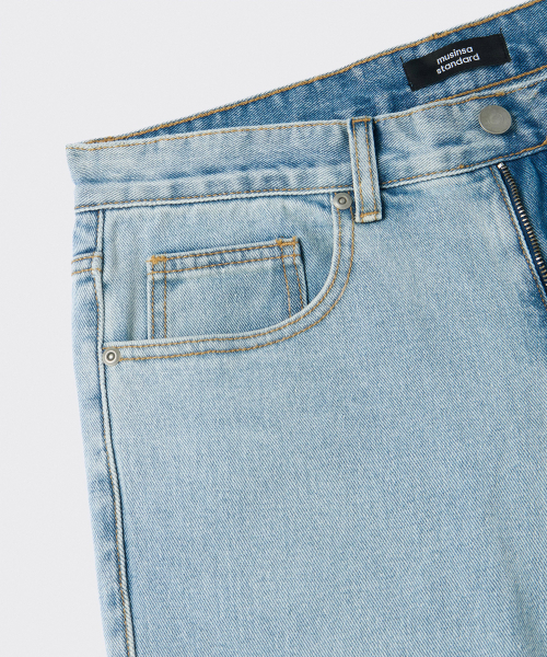 MUSINSA STANDARD（ムシンサスタンダード）の「ストレートデニムパンツ [スカイブルー]（デニムパンツ・メンズ・その他・40/38/42/36/34/32/30/31/33/26/27/28/29）」の6枚目の写真