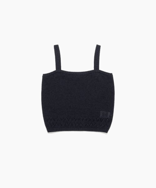 TTUDEMENT(トュードメント)の「PUNCHING SLEEVELESS KNIT TOP NAVY(ニット/セーター・レディース・その他・FREE)」の4枚目の写真