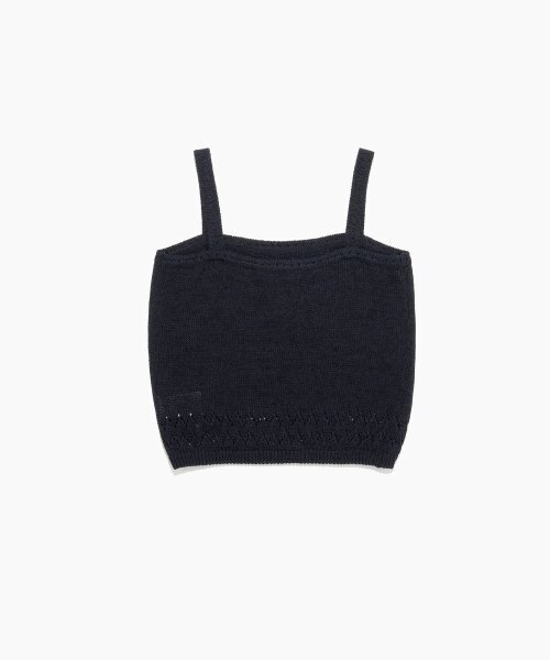 TTUDEMENT(トュードメント)の「PUNCHING SLEEVELESS KNIT TOP NAVY(ニット/セーター・レディース・その他・FREE)」の5枚目の写真