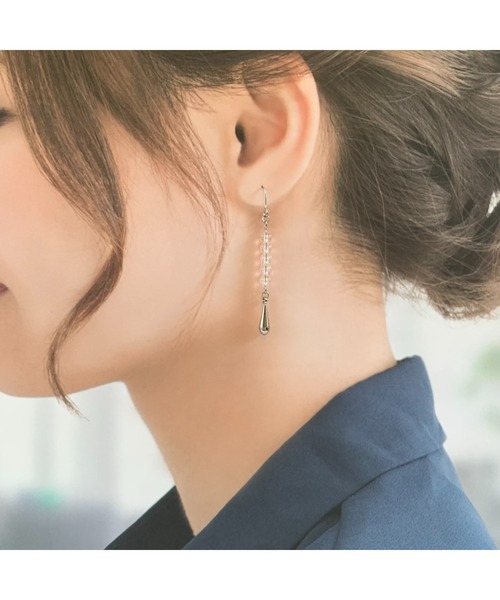 tone(トーン)の「【TOMEI LAB】ドロップ クリア ピアス(MA)(ピアス(両耳用)・レディース・クリア・FREE)」の6枚目の写真