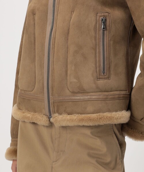 BACCA(バッカ)の「ラムレザー ムートンジャケット(その他アウター・レディース・ブラック/ベージュ・38/36)」の12枚目の写真