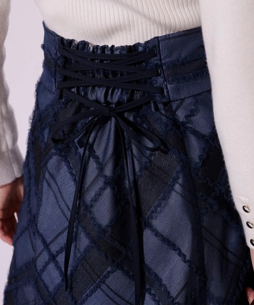 Mystrada（マイストラーダ）の「チュールチェック刺繍スカート