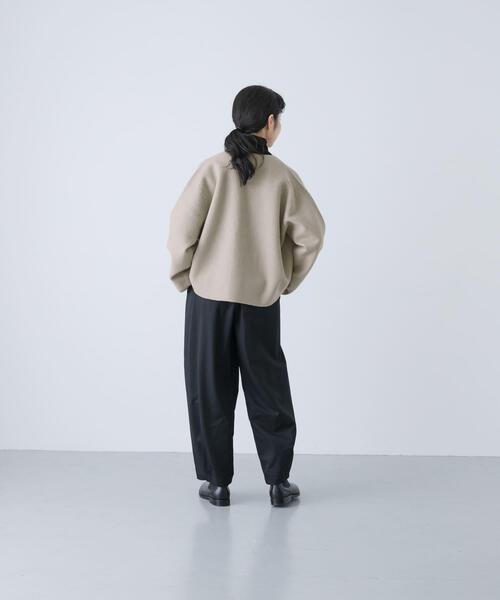 圧縮ウールショートジャケット（ノーカラージャケット）｜かぐれ