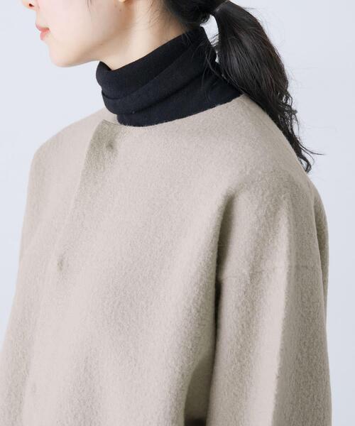 圧縮ウールショートジャケット（ノーカラージャケット）｜かぐれ