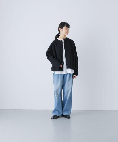 かぐれ（カグレ）の「圧縮ウールショートジャケット（ノーカラー