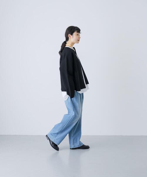 圧縮ウールショートジャケット（ノーカラージャケット）｜かぐれ