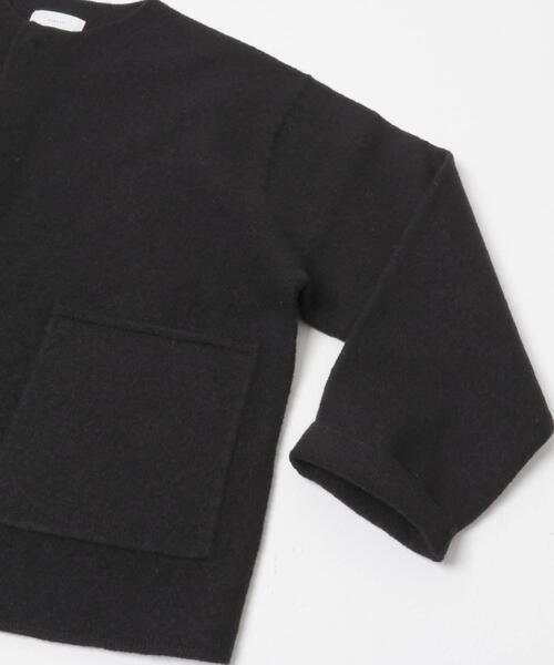 圧縮ウールショートジャケット（ノーカラージャケット）｜かぐれ