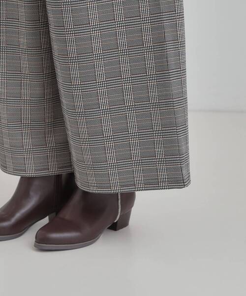 DRESKIP（ドレスキップ）の「【あったか】大人のための チェック柄フリルサロペット（サロペット/オーバーオール・レディース・ダークブラウン系1/グレー系1・01/02/03/04）」の17枚目の写真