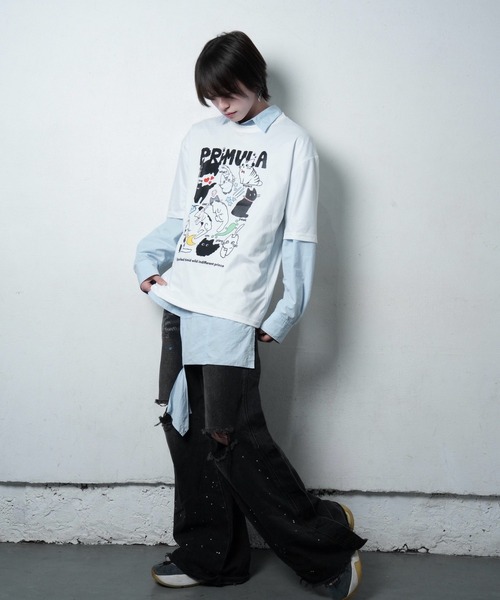 primula(プリムラ)の「テンキャットティー tシャツ(Tシャツ/カットソー・メンズ・ホワイト・FREE)」の8枚目の写真