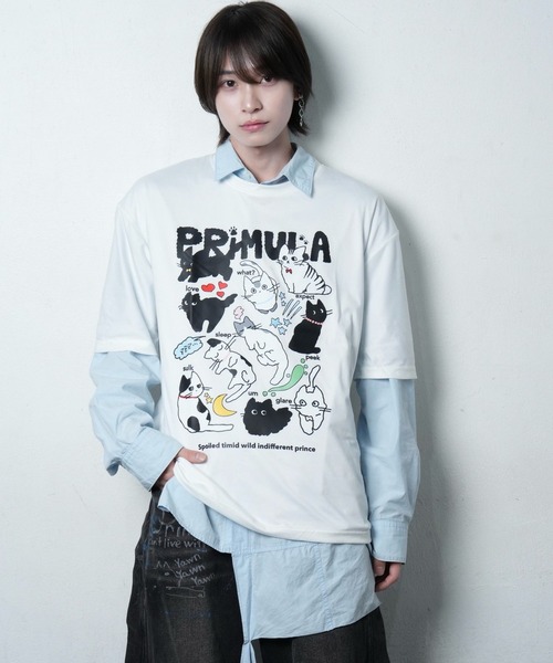 primula(プリムラ)の「テンキャットティー tシャツ(Tシャツ/カットソー・メンズ・ホワイト・FREE)」の10枚目の写真