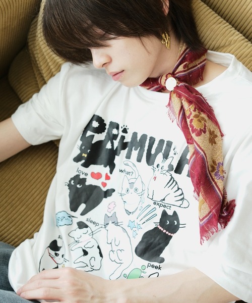 primula(プリムラ)の「テンキャットティー tシャツ(Tシャツ/カットソー・メンズ・ホワイト・FREE)」の14枚目の写真