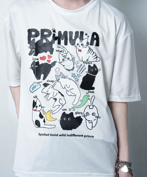 primula(プリムラ)の「テンキャットティー tシャツ(Tシャツ/カットソー・メンズ・ホワイト・FREE)」の15枚目の写真
