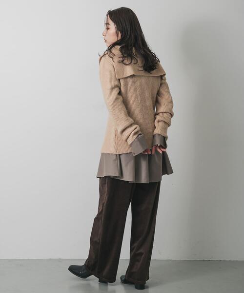 SENSE OF PLACE by URBAN RESEARCH（センスオブプレイスバイアーバンリサーチ）の「『洗濯可』ドロップカラージップセーター（カーディガン/ボレロ・レディース・グレー/ブラウン/ベージュ・ONE）」の11枚目の写真