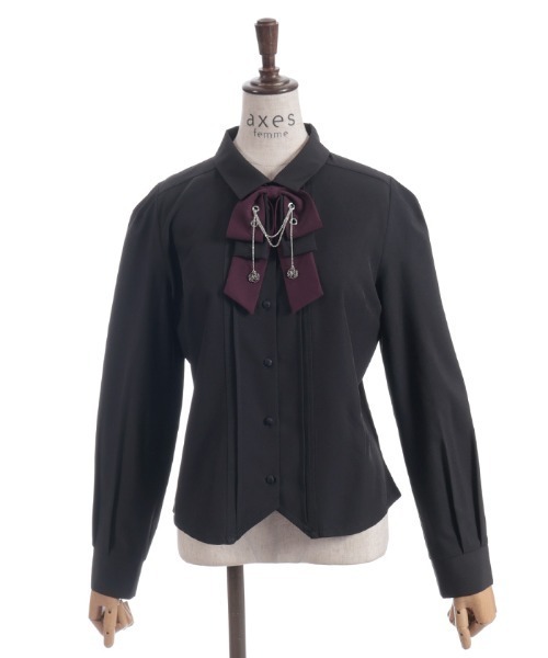 axes femme(アクシーズファム)の「チェーン×リボン付ブラウス(シャツ/ブラウス・レディース・ホワイト/ベージュ/ブラック・MEDIUM)」の5枚目の写真