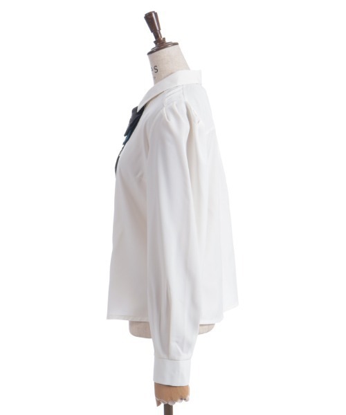 axes femme(アクシーズファム)の「チェーン×リボン付ブラウス(シャツ/ブラウス・レディース・ホワイト/ベージュ/ブラック・MEDIUM)」の14枚目の写真
