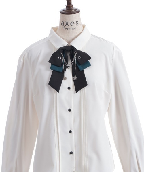 axes femme(アクシーズファム)の「チェーン×リボン付ブラウス(シャツ/ブラウス・レディース・ホワイト/ベージュ/ブラック・MEDIUM)」の16枚目の写真