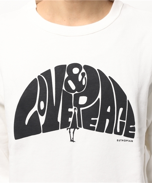 OUTLET（アウトレット）の「【Ciaopanic】孔雀ロゴ（Tシャツ/カットソー・メンズ・グレー/オフホワイト・MEDIUM/LARGE）」の7枚目の写真