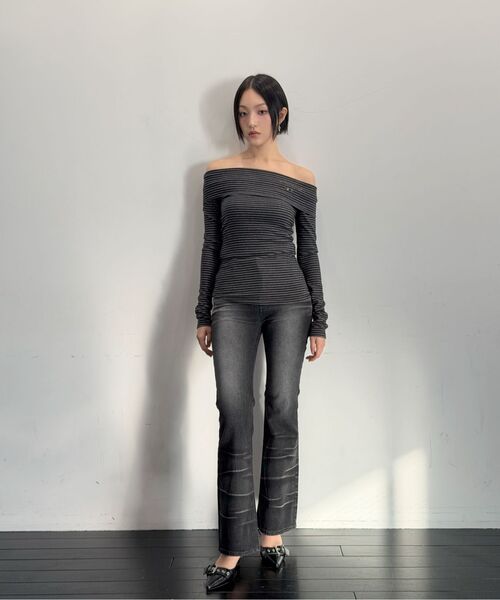 Midnight Move(ミッドナイトムーブ)の「cross boots cut (blue)(デニムパンツ・レディース・その他・SMALL/MEDIUM)」の13枚目の写真