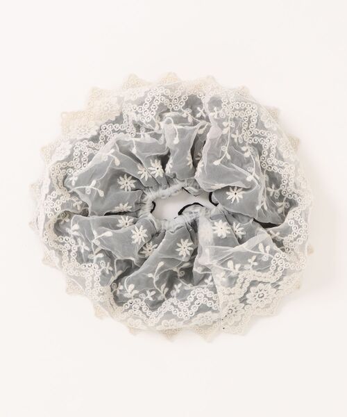 LOWRYS FARM（ローリーズファーム）の「レースリバーシブルシュシュ  611647（シュシュ・レディース・ブラック/ブラウン/ベージュ・FREE）」の6枚目の写真