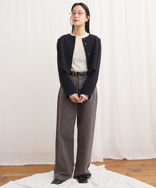 fig Ｌondon（フィグロンドン）の「zizi jacket（ノーカラージャケット・レディース・ブラック・FREE）」の19枚目の写真