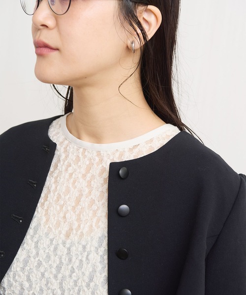 fig Ｌondon（フィグロンドン）の「zizi jacket（ノーカラージャケット・レディース・ブラック・FREE）」の10枚目の写真