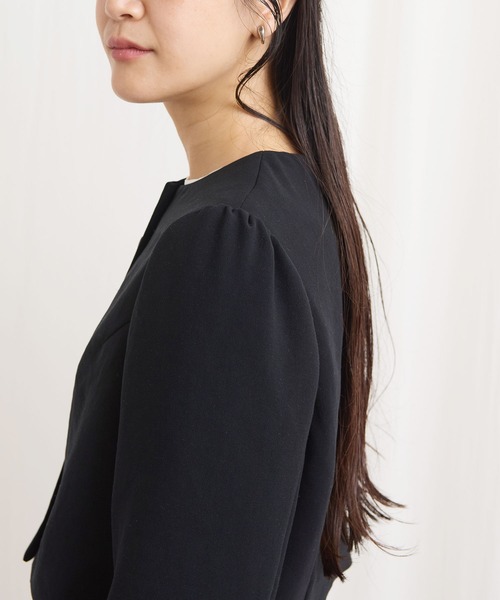 fig Ｌondon（フィグロンドン）の「zizi jacket（ノーカラージャケット・レディース・ブラック・FREE）」の8枚目の写真