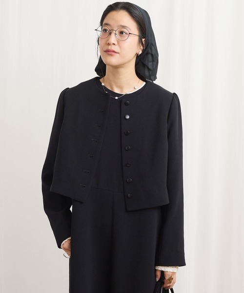 fig Ｌondon（フィグロンドン）の「zizi jacket（ノーカラージャケット・レディース・ブラック・FREE）」の4枚目の写真