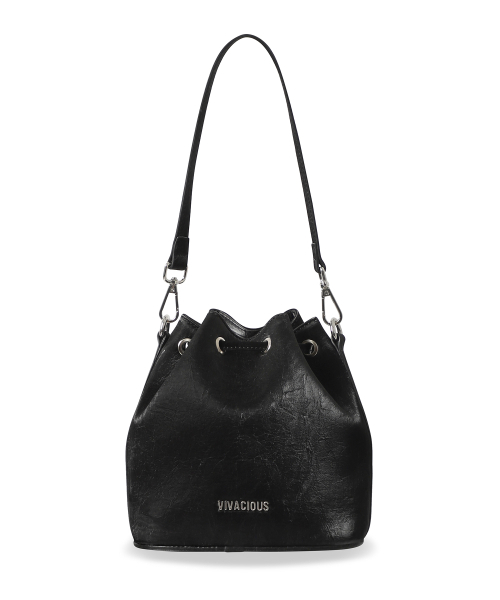 Vivacious（ビバシャス）の「Gwyneth Bucket Bag - 7COL（トートバッグ・レディース・アイボリー/グレイッシュブルー/クリアブラック/ブラックミックス/ブラウン/ピンク/ブラック・FREE）」の17枚目の写真