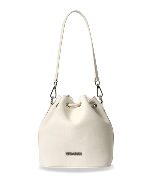 Vivacious（ビバシャス）の「Gwyneth Bucket Bag - 7COL（トートバッグ・レディース・アイボリー/グレイッシュブルー/クリアブラック/ブラックミックス/ブラウン/ピンク/ブラック・FREE）」の20枚目の写真