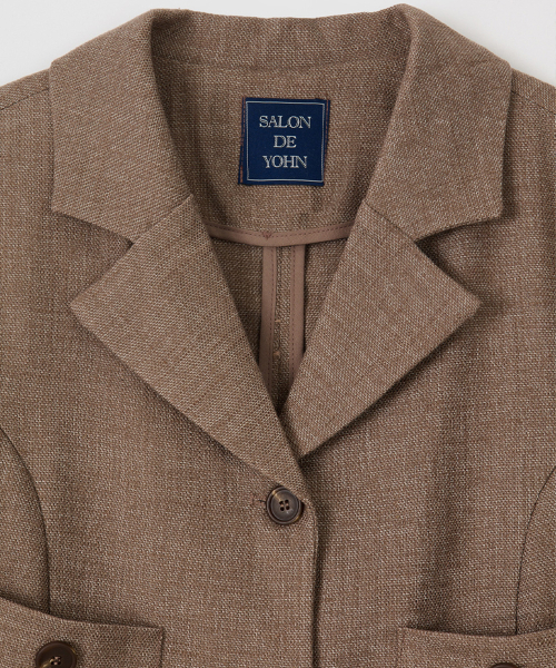 SALON DE YOHN(サロンドヨーン)の「Classic Linen Short Jacket_ Brown(その他アウター・レディース・その他・SMALL/MEDIUM)」の5枚目の写真