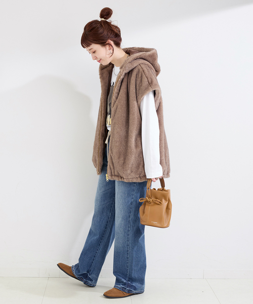 B.C STOCK(ベーセーストック)の「【WEB限定】ウォッシャブル /ドロストデニム(デニムパンツ・レディース・ブラック/サックスブルー・36/38)」の22枚目の写真