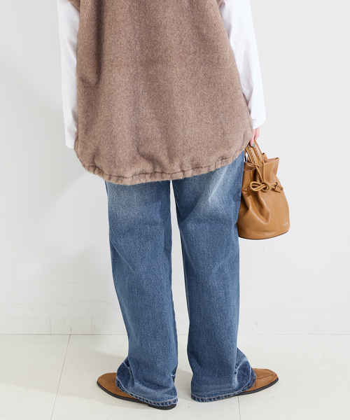 B.C STOCK(ベーセーストック)の「【WEB限定】ウォッシャブル /ドロストデニム(デニムパンツ・レディース・ブラック/サックスブルー・36/38)」の15枚目の写真