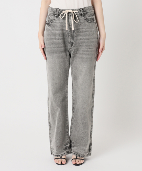 B.C STOCK(ベーセーストック)の「【WEB限定】ウォッシャブル /ドロストデニム(デニムパンツ・レディース・ブラック/サックスブルー・36/38)」の11枚目の写真