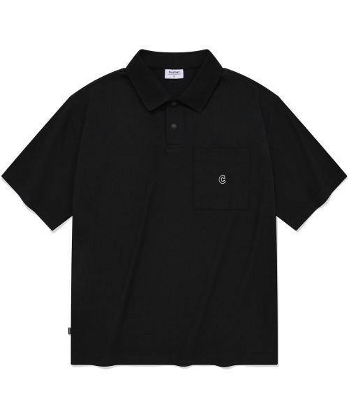 アセンティックポケットカラーTシャツブラック