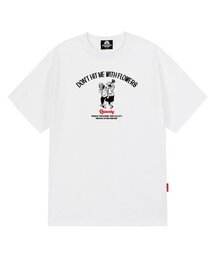 DON’T HIT ME WITH FLOWERS GRAPHIC Tシャツ - ホワイト