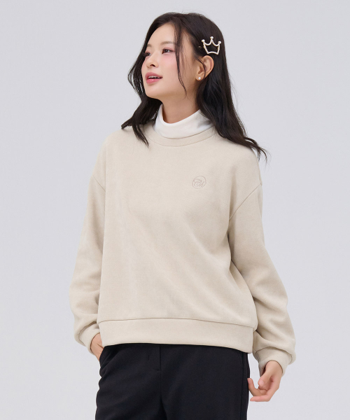 CHASECULT（チェイスカルト）の「レディースニットライク刺繍スウェットTシャツ-ベージュ（スウェット・レディース・Beige・90/85）」の3枚目の写真