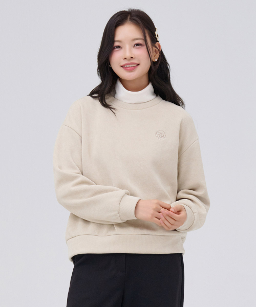 CHASECULT（チェイスカルト）の「レディースニットライク刺繍スウェットTシャツ-ベージュ（スウェット・レディース・Beige・90/85）」の4枚目の写真