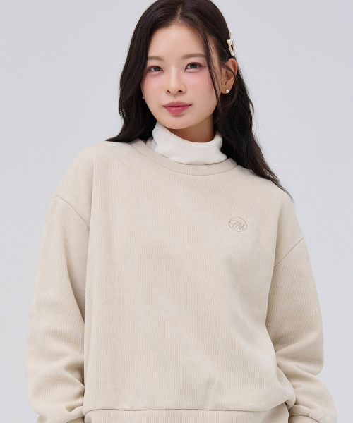 CHASECULT（チェイスカルト）の「レディースニットライク刺繍スウェットTシャツ-ベージュ（スウェット・レディース・Beige・90/85）」の5枚目の写真