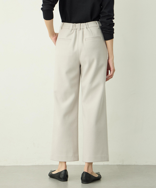 A/C DESIGN BY ALPHA CUBIC（エーシーデザインバイアルファキュービック）の「起毛ストレッチワイドパンツ【ウエストゴム】（その他パンツ・レディース・ブラック/ライトグレー・61/64/67）」の15枚目の写真