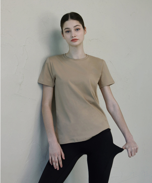 DEVIWEAR(デヴィウェア)の「ウェデン デイリー 半袖 DEVI-T0084-ベージュ(Tシャツ/カットソー・レディース・その他・FREE)」の1枚目の写真