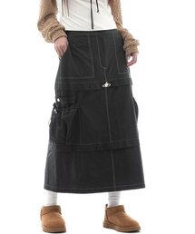 PLASMASPHERE（プラズマスフィア）の「ダークグレーのレイヤースカート（カーゴロングスカート）（スカート）」