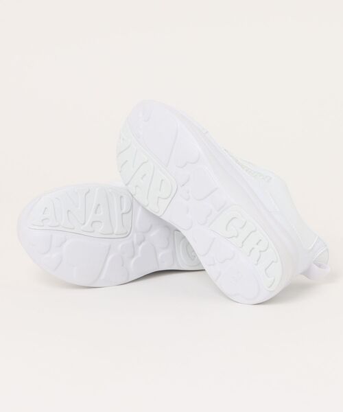 ANAP GｉRL（アナップガール）の「【ANAP GIRL】スパットシューズ 厚底スニーカー（スニーカー・キッズ・ホワイト×ホワイト・24.0cm/23.5cm/23.0cm/22.5cm/22.0cm/21.5cm/21.0cm/20.0cm/19.0cm）」の3枚目の写真