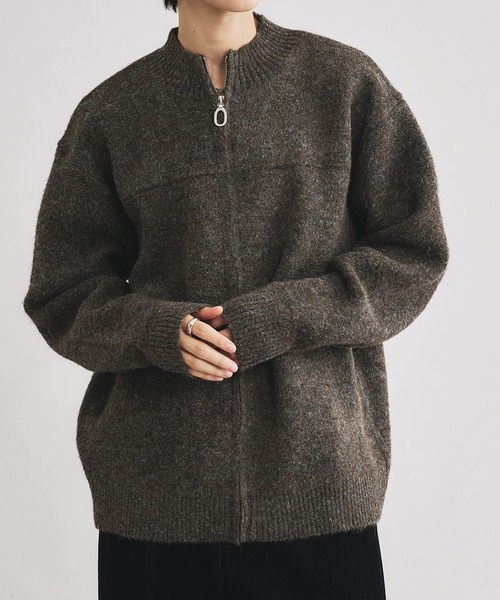ウールブレンドメランジドライバーズニット（ニット/セーター）｜selle